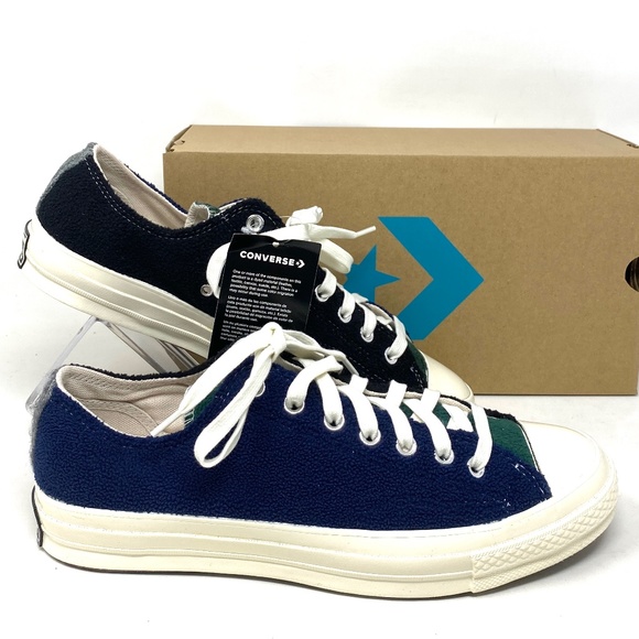 Converse Shoes - Converse Chuck 70 OX Low Top Blue Green Women Fleece Sneakers Skate Size 172268C
